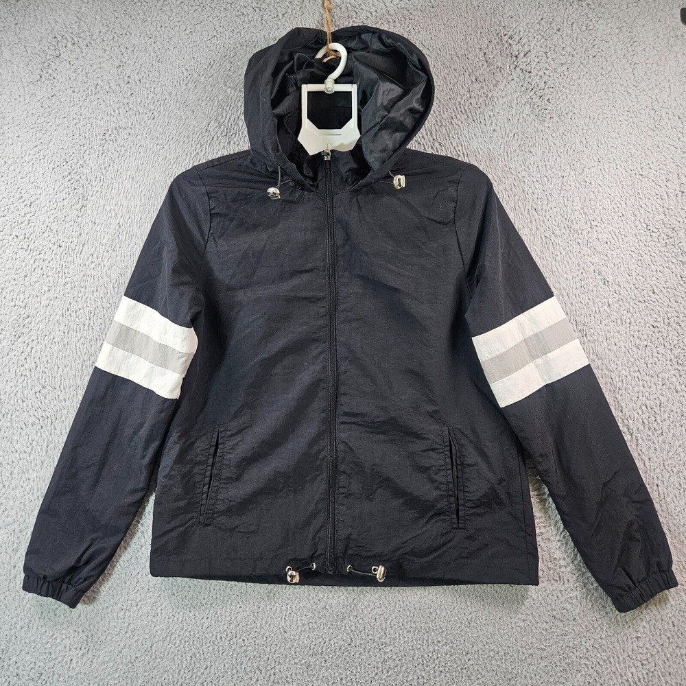 Ashley Rain Jacket w Hoodie Women Small Black - S‎